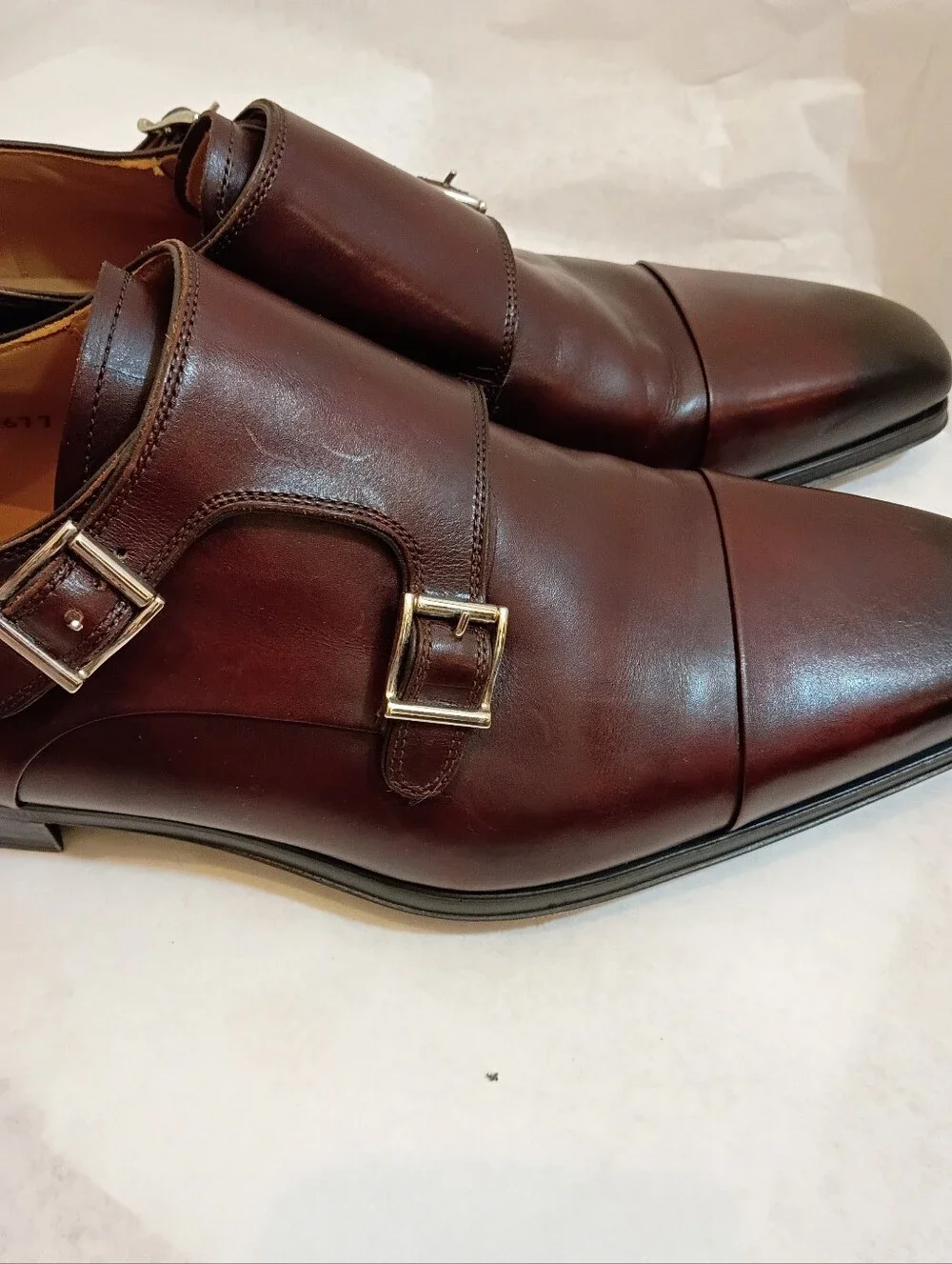 Magnanni Double Monk Strap  Luxury Leather 10M